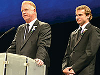 Boomer and Gunnar Esiason generously delivered a $1 million matching gift to Cincinnati Children’s at the Celestial Ball.